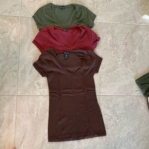 Wet Seal V-Neck T-Shirts